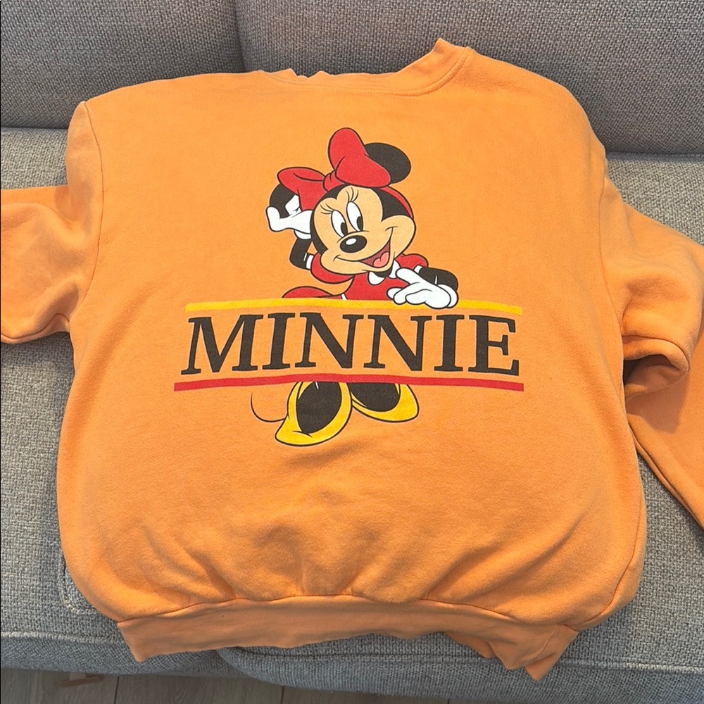 Orange Minnie Mouse Sweatshirt
